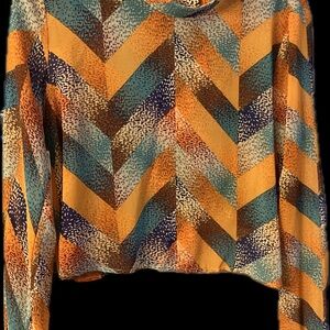 Astr Chevron Multicolor Blouse.  Size Small